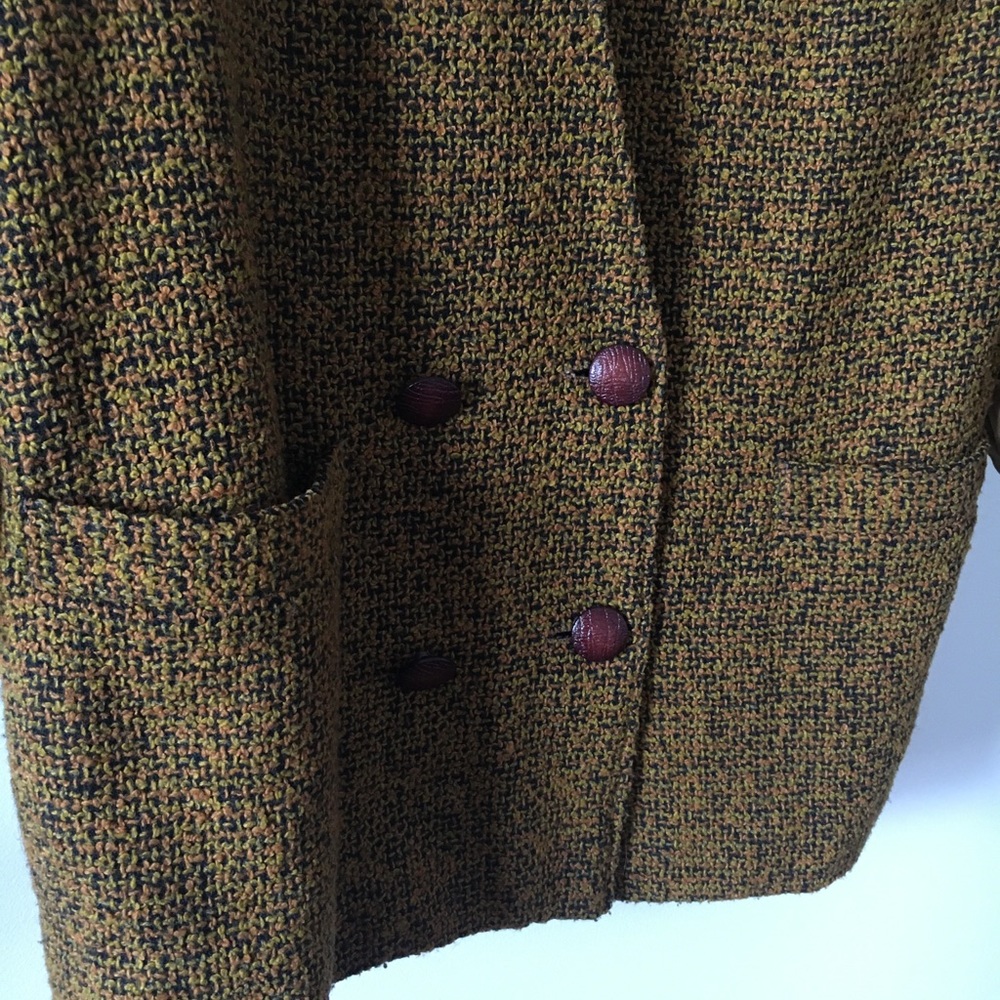 Vintage tweed double breasted blazer - Picture 5 of 9